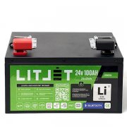 Аккумулятор литиевый LITJET 24V 100 Ah, Bluetooth, IP67, металлический корпус