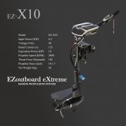 Скоростной электромотор EZ-X10T (10 л.с., 48 В, румпель)